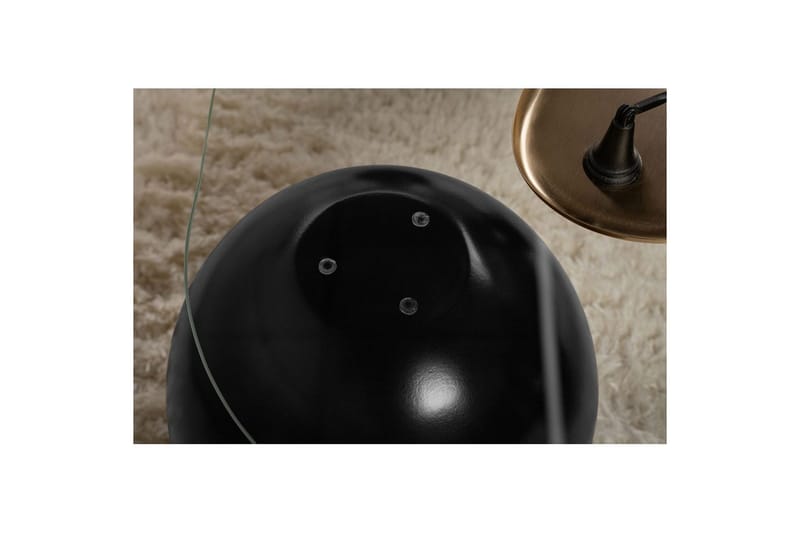 Sofabord Nordure Sofabord Maroulburg Sort / Transparent Sort,hvid - Møbler - Borde - Sofabord