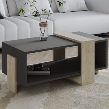 Norell Sofabord 90x40x49 cm - Travertine/Anthracite - Møbler - Borde - Sofabord