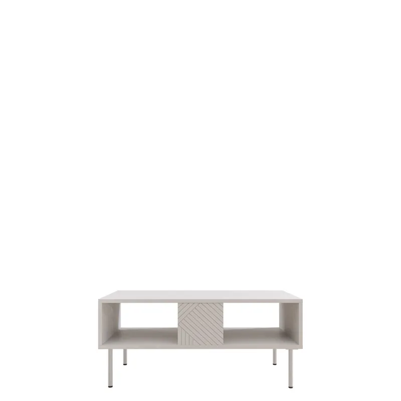 Norrs 100 cm Rektangulært Sofabord med Opbevaring i Træ, Beige