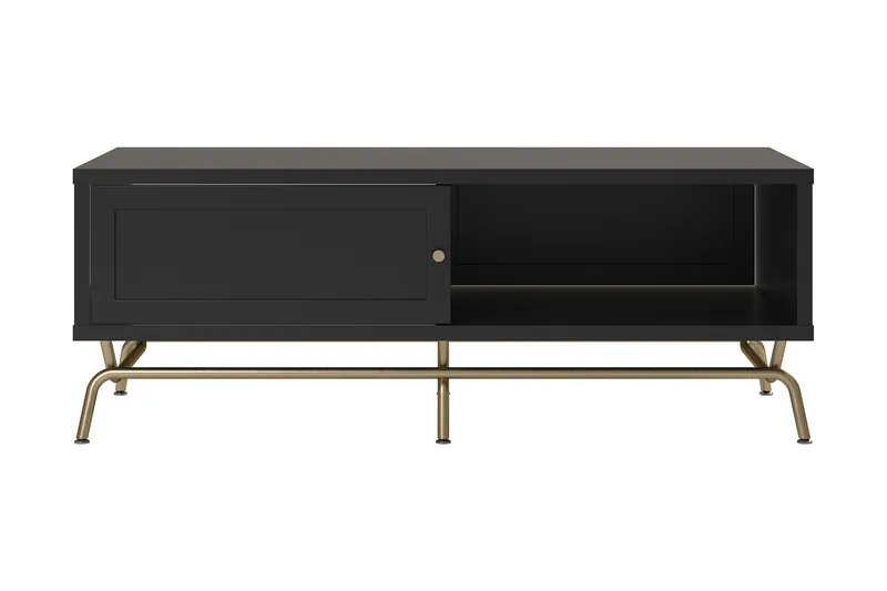 Nova Sofabord 122 cm med Opbevaring Sort, undefined