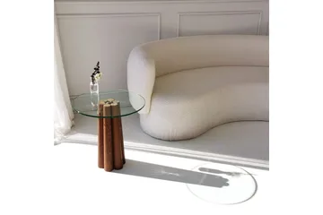Sofabord Novera Valnød / Transparent - Valnød / Transparent - Møbler - Borde - Sofabord