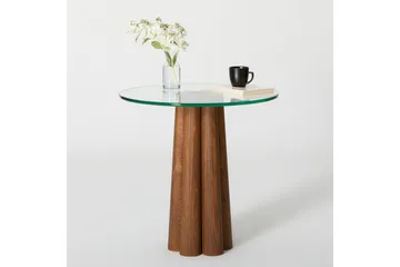Sofabord Novera Valnød / Transparent - Valnød / Transparent - Møbler - Borde - Sofabord