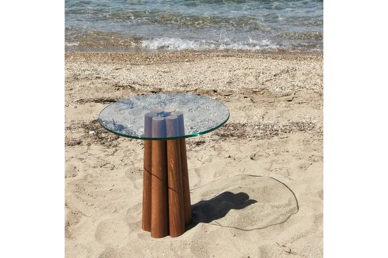 Sofabord Novera Valnød / Transparent - Valnød / Transparent - Møbler - Borde - Sofabord