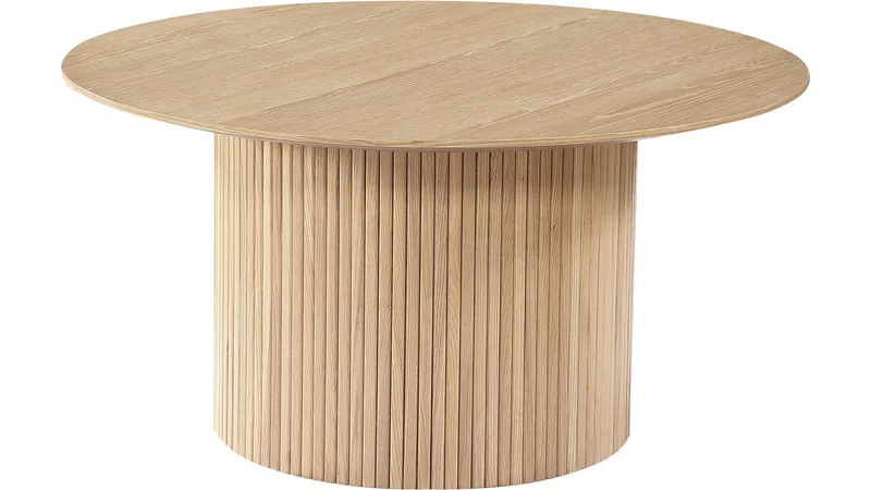 Sofabord Odmark 90 cm, Hvidpigmenteret egefiner