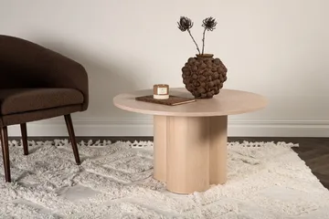 Olivia Sofabord 80 cm Rundt - Hvit - Møbler - Borde - Spisebord og køkkenbord