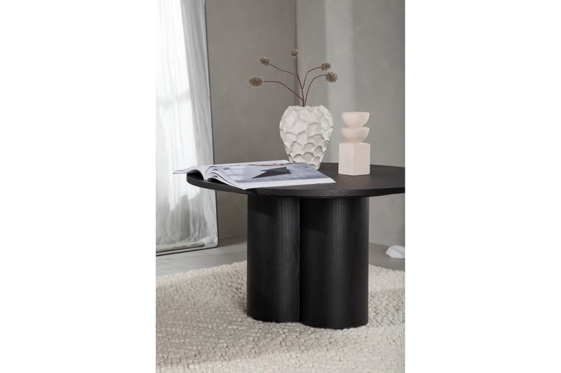 Olivia Sofabord 80 cm Rundt - Svart - Møbler - Borde - Sofabord