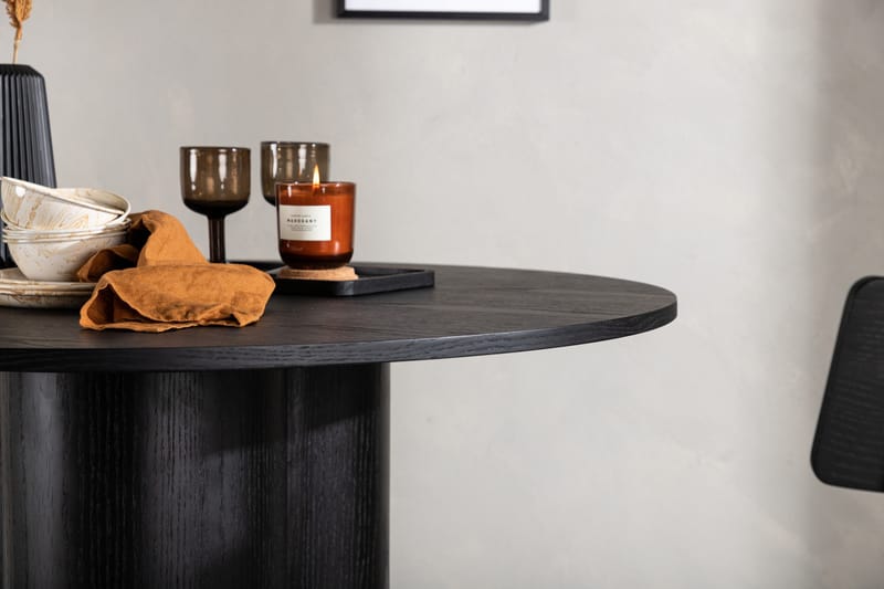 Olivia Spisebord 110 cm Rundt - Sort - Møbler - Borde - Spisebord og køkkenbord