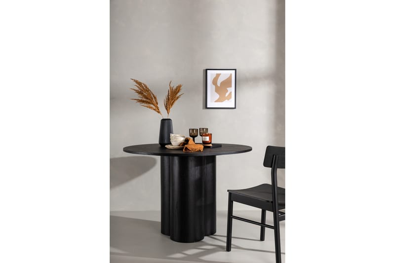 Olivia Spisebord 110 cm Rundt - Sort - Møbler - Borde - Spisebord og køkkenbord