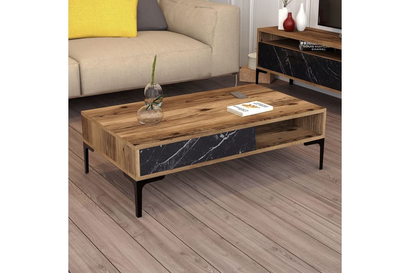 Opperin Sofabord 105x32,6x105 cm - Brun - Møbler - Borde - Sofabord