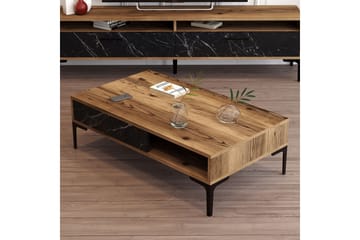 Opperin Sofabord 105x32,6x105 cm - Brun - Møbler - Borde - Sofabord