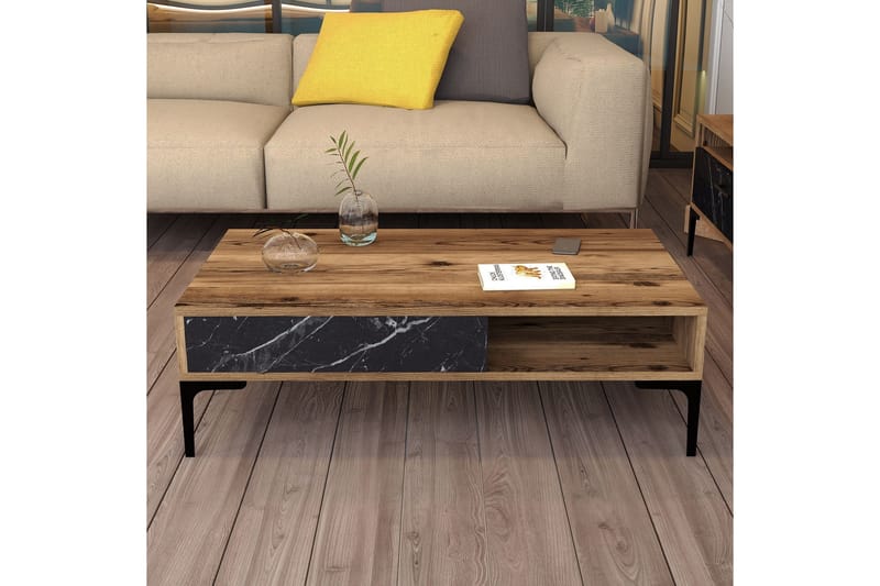 Opperin Sofabord 105x32,6x105 cm - Brun - Møbler - Borde - Sofabord