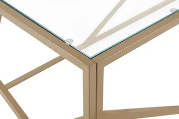 Orland Sofabord 100 cm - Glas/Guld - Møbler - Borde - Sofabord