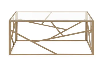 Orland Sofabord 100 cm - Glas/Guld - Møbler - Borde - Sofabord