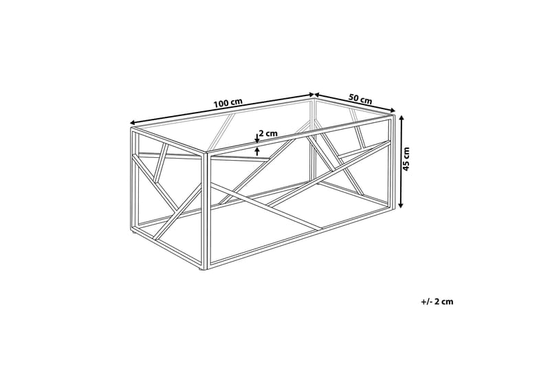 Orland Sofabord 100 cm - Glas/Guld - Møbler - Borde - Sofabord