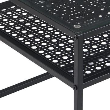 Orvanel sofabord 100 cm - Transparent og matsort - Møbler - Borde - Sofabord - Sofabord med opbevaring