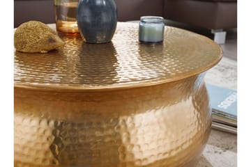 Osagie Sofabord 60 cm Rundt - Guld - Møbler - Borde - Sofabord