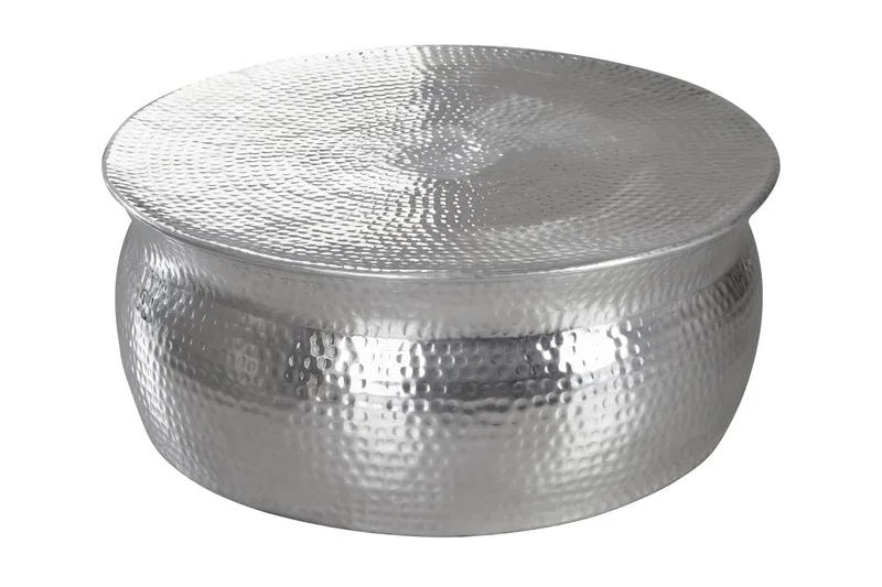 Osagie Sofabord 75 cm Rundt, Sølv