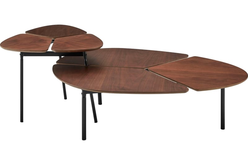 Otteskruv Indskudsbord 120 cm - Mørkebrun/Sort - Møbler - Borde - Sofabord