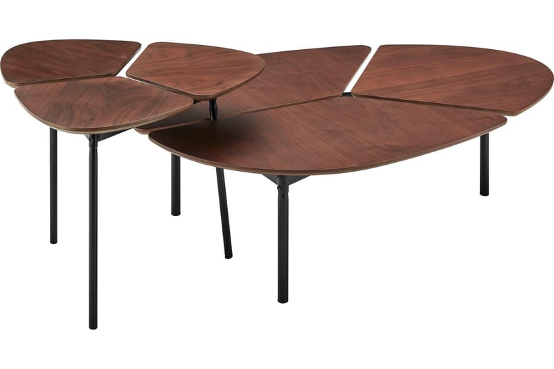 Otteskruv Indskudsbord 120 cm - Mørkebrun/Sort - Møbler - Borde - Sofabord