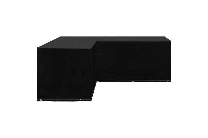 Overtræk Til Havemøbler L-Formet 250x250x90cm 12 Snørehuller - Sort - Møbler - Borde - Sofabord