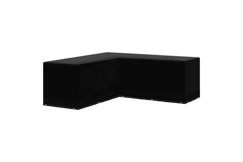Overtræk Til Havemøbler L-Formet 250x250x90cm 12 Snørehuller - Sort - Møbler - Borde - Sofabord