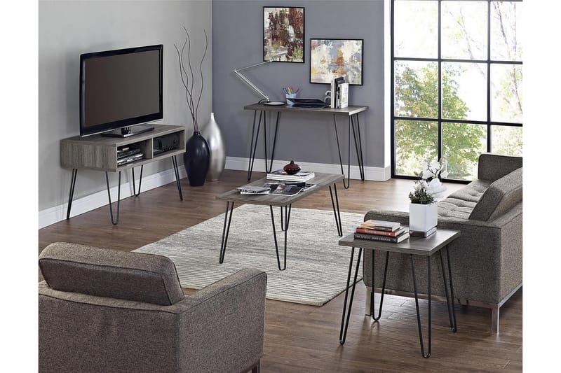 Owen Sofabord 107 cm Grå/Sort - Dorel Home - Møbler - Borde - Sofabord