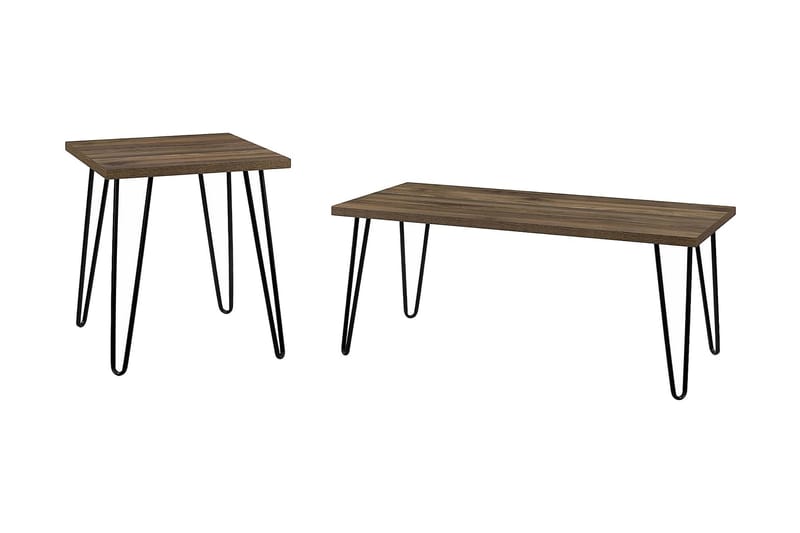 Owen Sofabord 107 cm Valnøddebrun/Sort - Dorel Home - Møbler - Borde - Sofabord