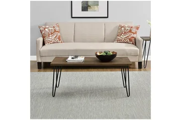 Owen Sofabord 107 cm Valnøddebrun/Sort - Dorel Home - Møbler - Borde - Sofabord