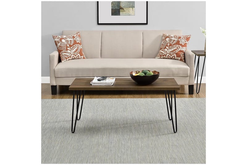 Owen Sofabord 107 cm Valnøddebrun/Sort - Dorel Home - Møbler - Borde - Sofabord