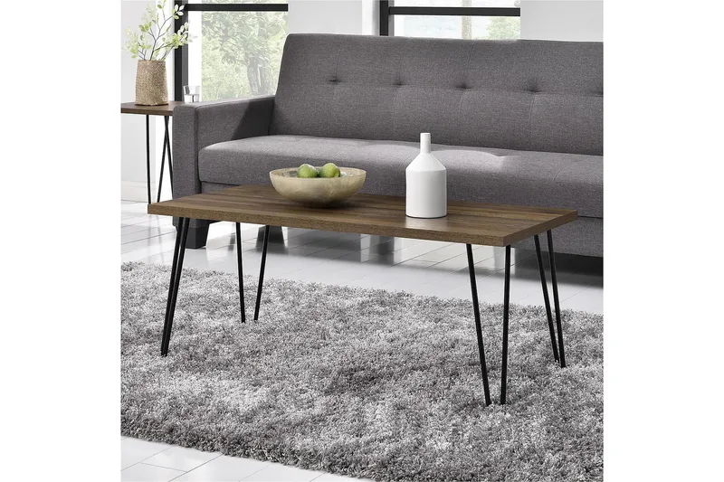 Owen Sofabord 107 cm Valnøddebrun/Sort - Dorel Home - Møbler - Borde - Sofabord