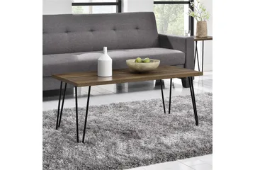 Owen Sofabord 107 cm Valnøddebrun/Sort - Dorel Home - Møbler - Borde - Sofabord