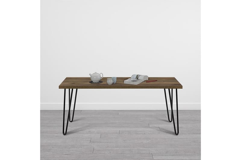 Owen Sofabord 107 cm Valnøddebrun/Sort - Dorel Home - Møbler - Borde - Sofabord