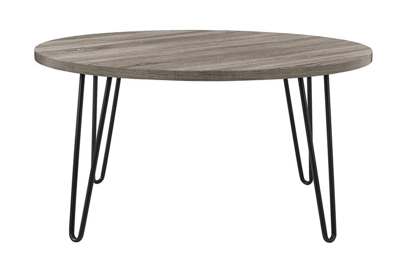 Owen Sofabord 90 cm Ovalt Rundt Grå/Sort, Dorel Home