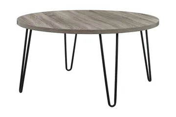 Owen Sofabord 90 cm Ovalt Rundt Grå/Sort - Dorel Home - Møbler - Borde - Sofabord