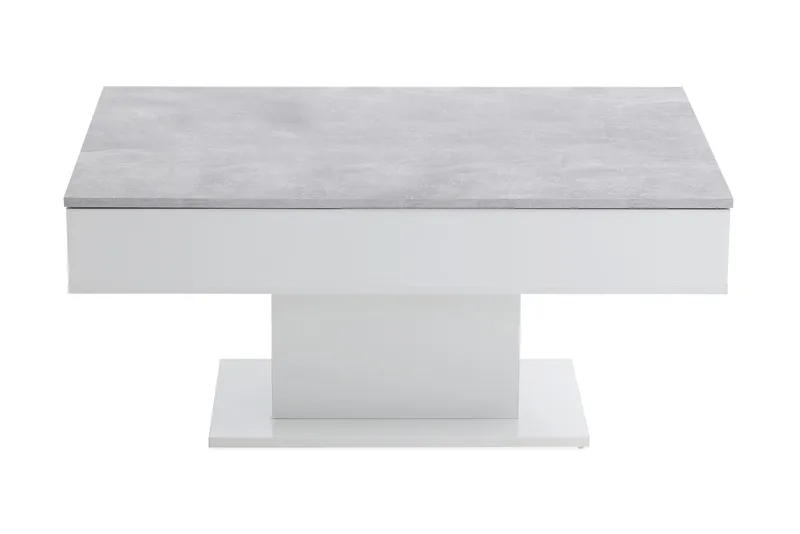 Pacak Sofabord 100 cm, Betongrå/Hvid
