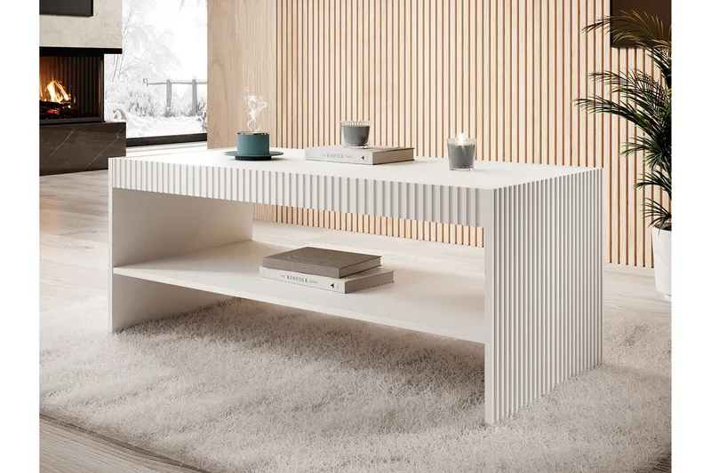 Pafos Sofabord Rektangulær Hvid - Møbler - Borde - Sofabord