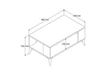 Palgrave Sofabord 90x54x90 cm - Eg - Møbler - Borde - Sofabord