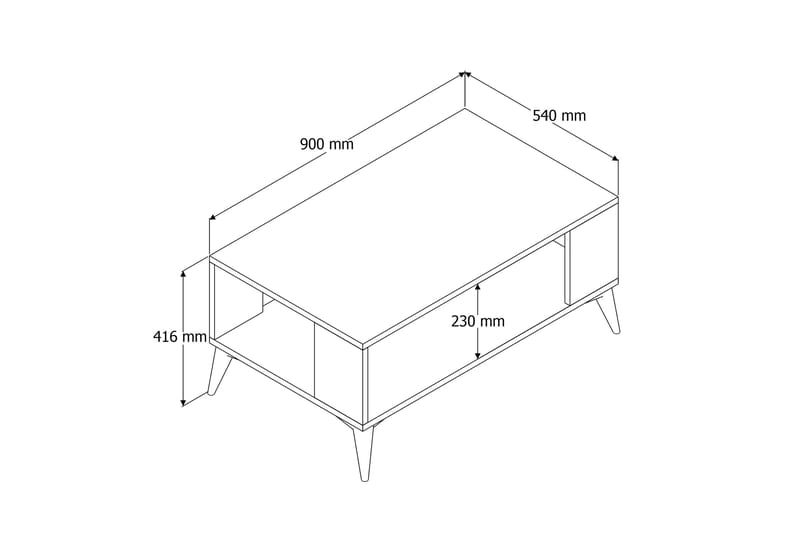 Palgrave Sofabord 90x54x90 cm - Eg - Møbler - Borde - Sofabord