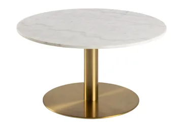 Palisades Sofabord 80 cm Rund - Hvid - Møbler - Borde - Sofabord