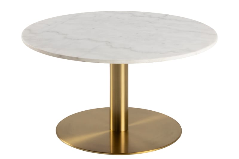 Palisades Sofabord 80 cm Rund - Hvid - Møbler - Borde - Sofabord