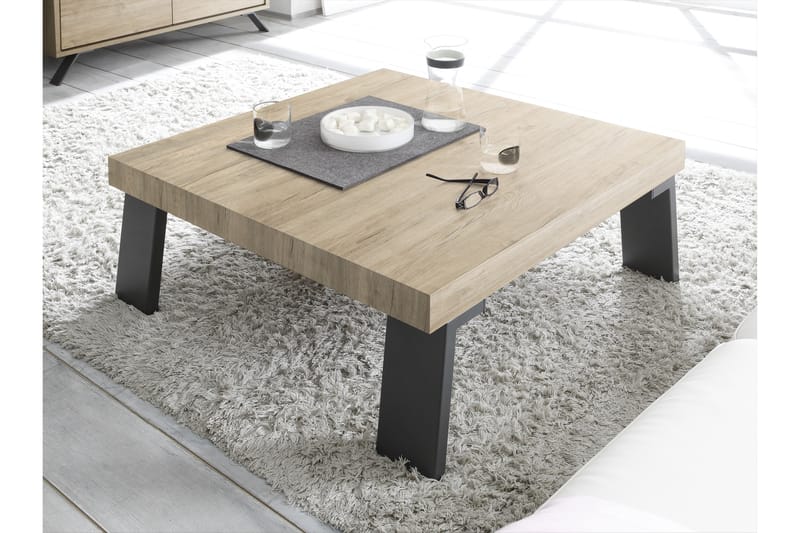 Palma Sofabord 89 cm - Egefarvet/Mørkegrå - Møbler - Borde - Sofabord