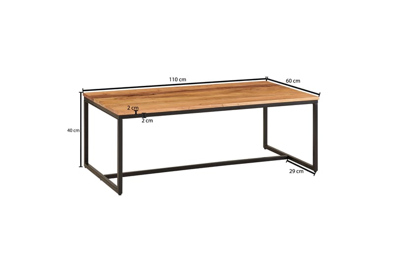 Philly Sofabord 110 cm Rektangulær - Natur - Møbler - Borde - Sofabord