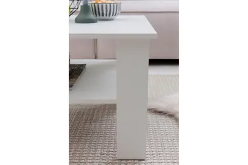 Podsiad 60 cm Kvadratisk Sofabord med Opbevaring i Malet Træ - Hvid - Møbler - Borde - Sofabord