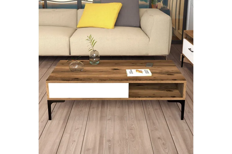 Poko Sofabord 105x32,6x105 cm - Brun - Møbler - Borde - Sofabord