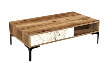 Poko Sofabord 105x32,6x105 cm - Brun - Møbler - Borde - Sofabord