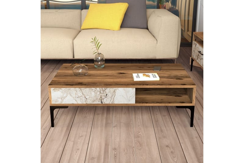 Poko Sofabord 105x32,6x105 cm - Brun - Møbler - Borde - Sofabord