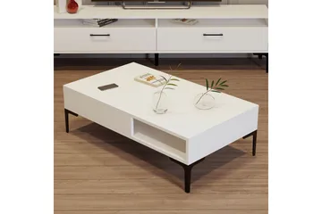 Poko Sofabord 105x32,6x105 cm - Hvid - Møbler - Borde - Sofabord