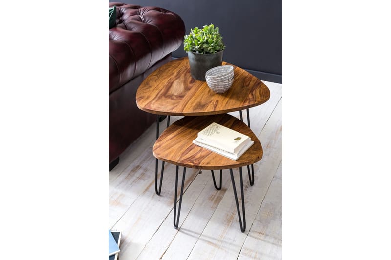 Portuondo gyngebord 2-stk 60 cm - Træ / natur - Møbler - Borde - Sofabord