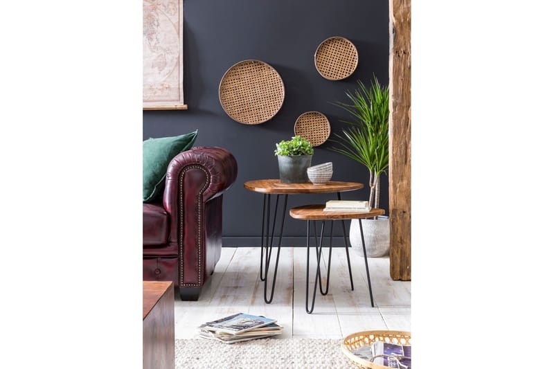 Portuondo gyngebord 2-stk 60 cm - Træ / natur - Møbler - Borde - Sofabord