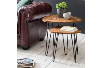 Portuondo gyngebord 2-stk 60 cm - Træ / natur - Møbler - Borde - Sofabord